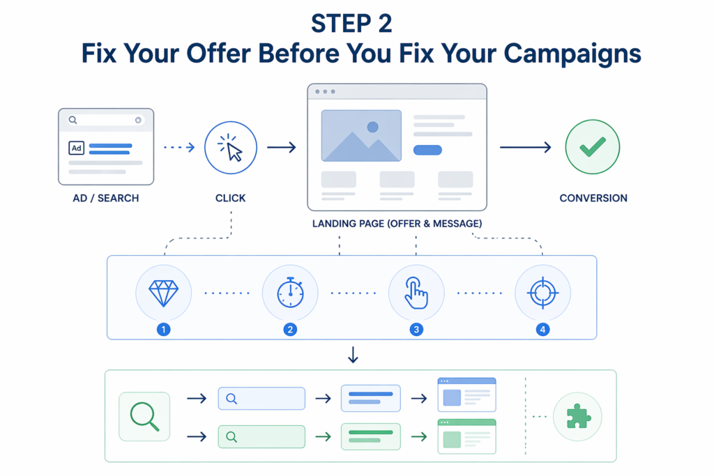 google ads account structure 2026 framework showing campaign segmentation