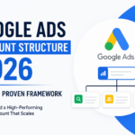 Google Ads account structure 2026 showing 3-step proven framework for campaign setup and scaling