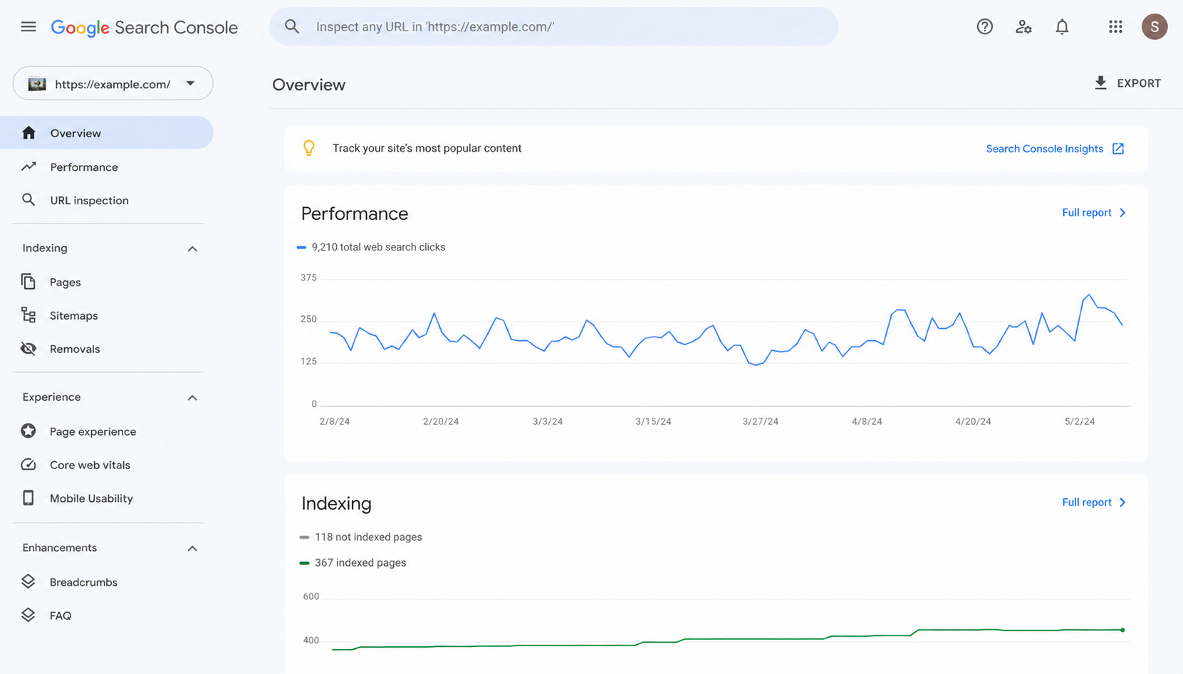 Google Search Console Setup Guide dashboard showing website performance, indexing reports, sitemap tracking, and SEO analytics to monitor organic traffic growth and improve website visibility in Google Search Console.